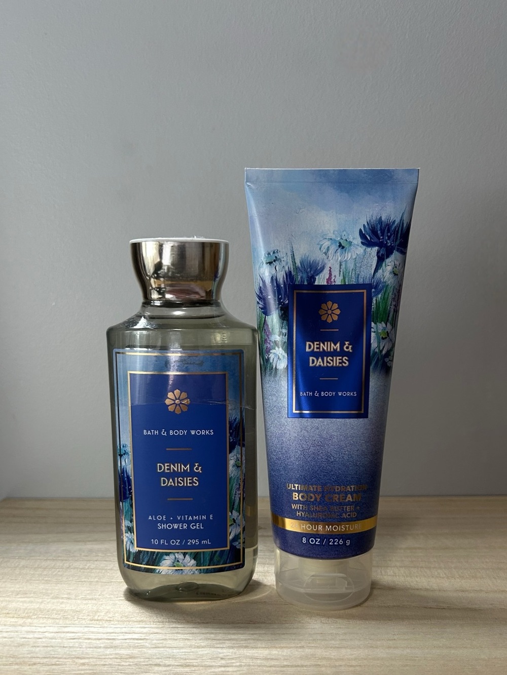 NEW Bath & Body Works Denim and Daisies Body Cream and Shower Gel